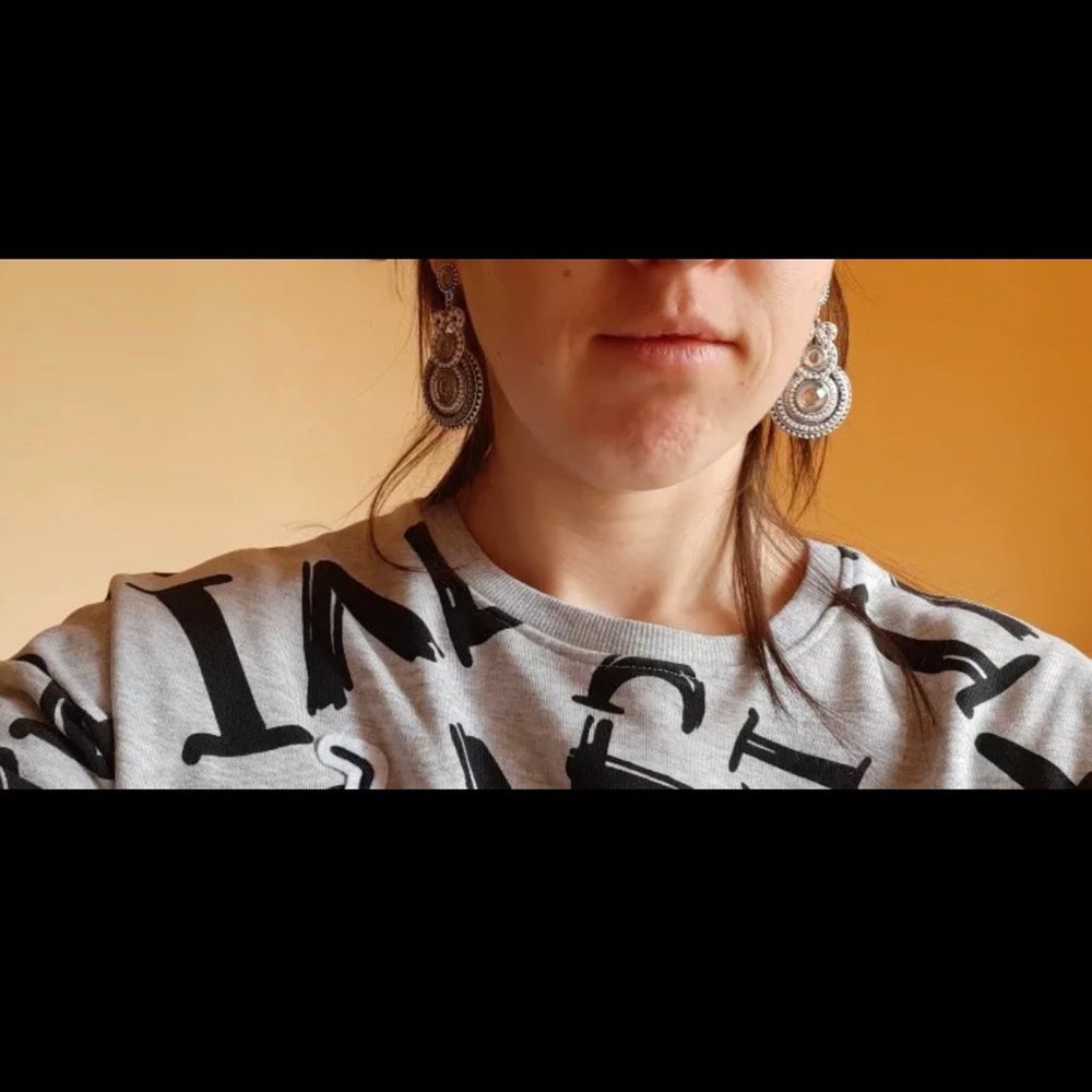 Vintage Beaded Statement Earrings - Picture 3 of 9